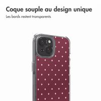 imoshion Coque Design Apple iPhone 15 - Polka Dot Bordeaux