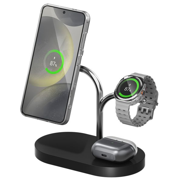 Samsung Chargeur sans fil 3-en-1 d'origine - 15 watts - Noir