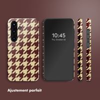 Selencia Coque arrière Vivid avec MagSafe Samsung Galaxy S25 - Pied-de-Poule
