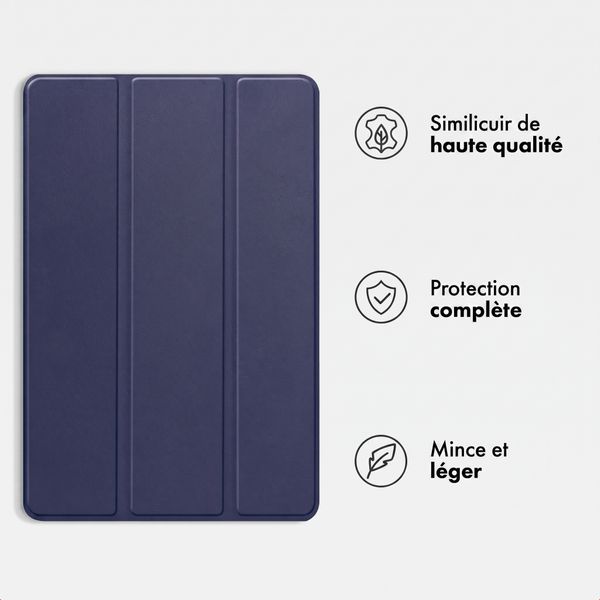 imoshion Coque tablette Trifold Apple iPad 11 (2025) 11 pouces A16 / iPad 10 (2022) 10.9 pouces - Bleu