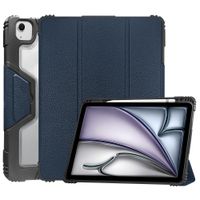 Accezz Coque tablette Rugged Trifold Apple iPad Air 11 pouces (2026) M4 / (2025) M3 / (2024) M2 / Air 5 (2022) / Air 4 (2020) - Bleu foncé