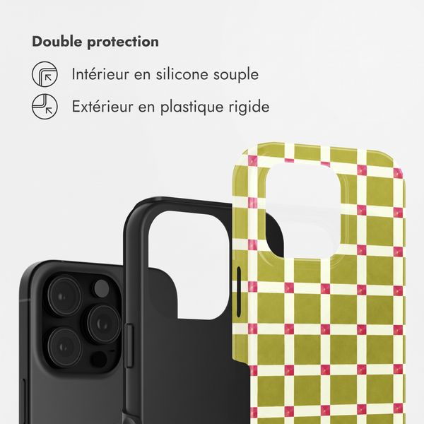 Selencia Coque arrière Vivid Apple iPhone 16 Pro - Check This Olive