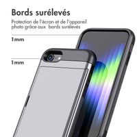 imoshion Coque arrière avec porte-cartes Apple iPhone SE (2022 / 2020) / 8 / 7 - Gris