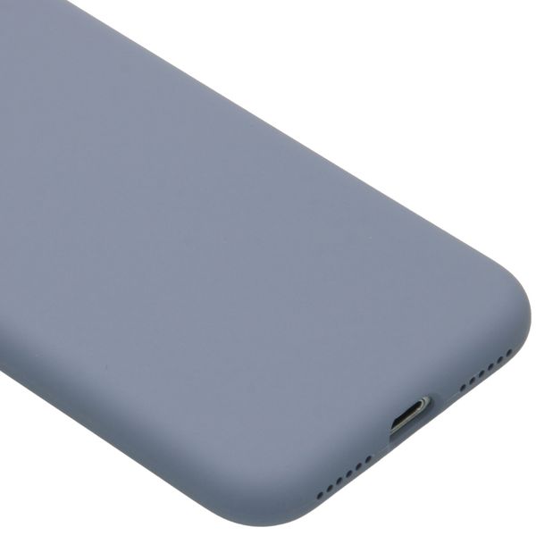 Accezz Coque Liquid Silicone Apple iPhone SE (2022 / 2020) / 8 / 7 - Lavender Gray