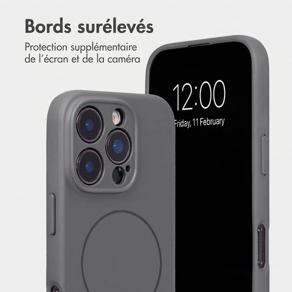 Accezz Coque Grip avec MagSafe Apple iPhone 16 Pro - Gris