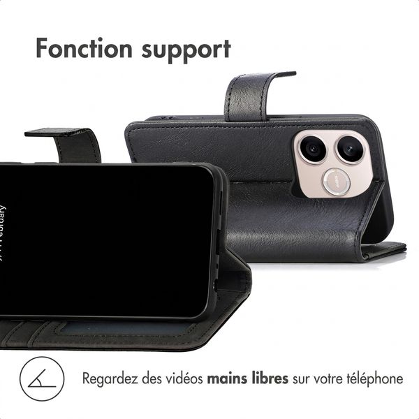 imoshion Étui de télephone portefeuille de luxe Honor 600 Lite - Noir