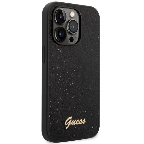 Guess Coque Glitter Flakes Apple iPhone 14 Pro Max - Noir