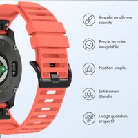 imoshion Bracelet QuickFit® Stripe en silicone  - Connexion Garmin 22 mm - Orange