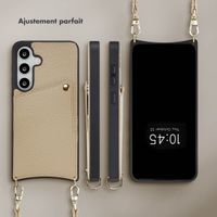 Selencia Coque de télephone Nova avec cordon et porte-cartes Samsung Galaxy S25 / S24 - Beige