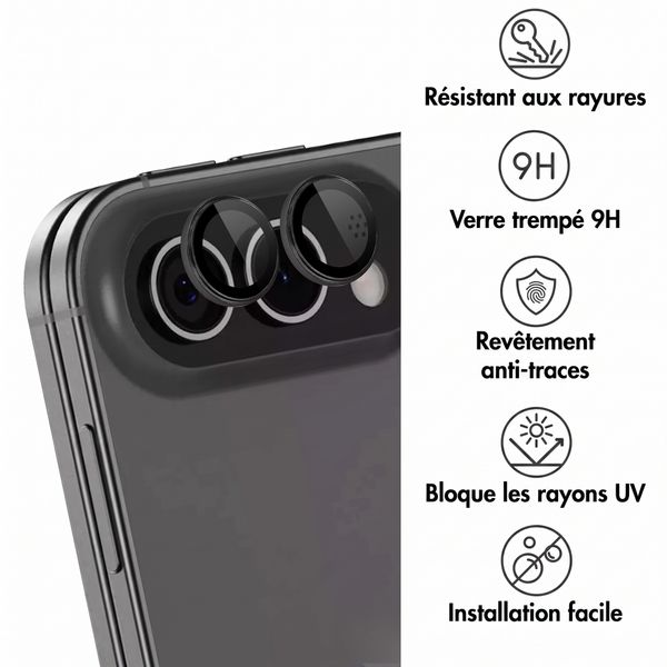 imoshion Protection caméra en verre lot de 2 Apple iPhone Duo - Noir