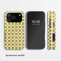 Selencia Coque arrière Vivid avec MagSafe Apple iPhone 18 Pro / 17 Pro - Check This Olive
