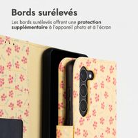 imoshion Étui de télephone portefeuille Design Samsung Galaxy S23 - Sunny Yellow Petite Flowers