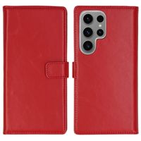 Selencia Étui portefeuille en cuir véritable Samsung Galaxy S24 Ultra - Rouge