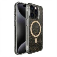 imoshion Coque arrière transparente Pailletée avec MagSafe Apple iPhone 15 Pro - Doré