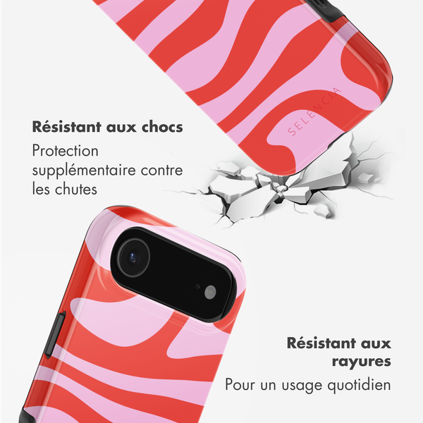 Selencia Coque arrière Vivid avec MagSafe Apple iPhone Air - Dream Swirl Pink