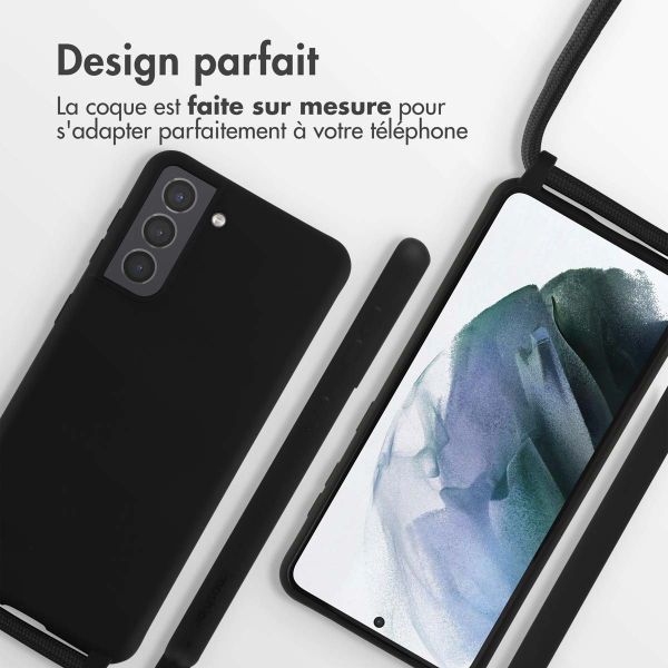 imoshion Coque en silicone avec cordon Samsung Galaxy S21 - Noir