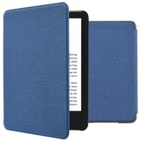 imoshion Étui de liseuse portefeuille Canvas Amazon Kindle (2024) / Amazon Kindle (2022) 11th gen - Bleu foncé