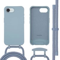 imoshion Coque arrière Color avec cordon amovible et MagSafe Apple iPhone 17e / 16e - Ash Blue