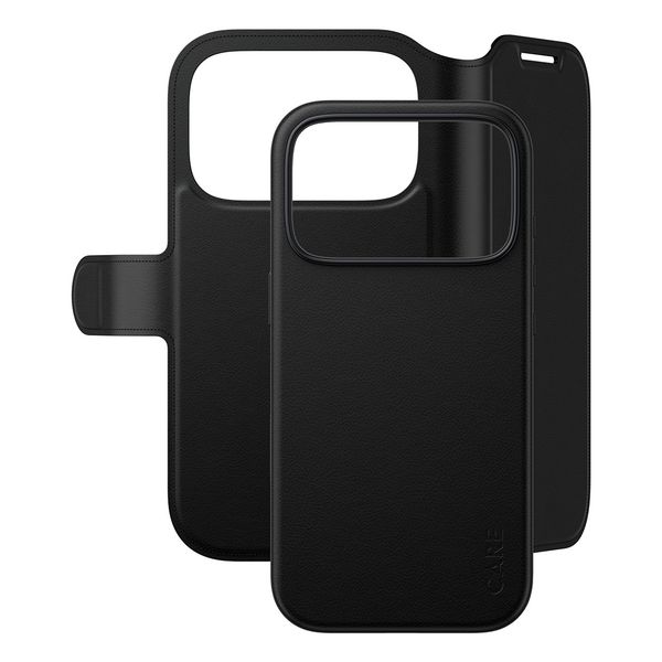 CARE by PanzerGlass Étui de télephone portefeuille Tango 2 en 1 avec MagSafe Apple iPhone 18 Pro / 17 Pro - Noir