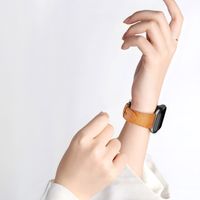 WiWu Bracelet vintage en cuir Apple Watch | 38/40/41/42 mm - Marron clair