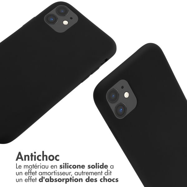 imoshion Coque en silicone avec cordon Apple iPhone 11 - Noir