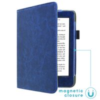 imoshion Étui de liseuse portefeuille en cuir végan Kobo Nia - Bleu foncé
