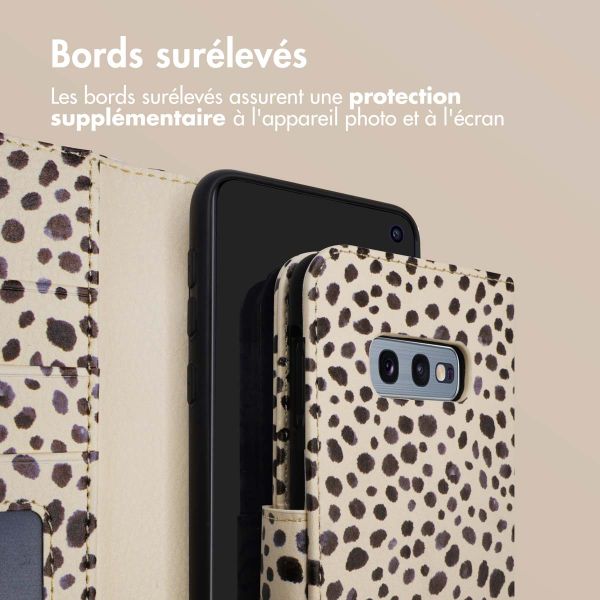 imoshion Étui de télephone portefeuille Design Samsung Galaxy S10e - Black And White Dots
