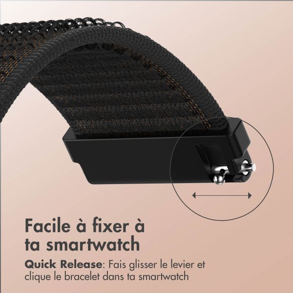 imoshion Bracelet en nylon  - Connexion universelle 20 mm - Noir