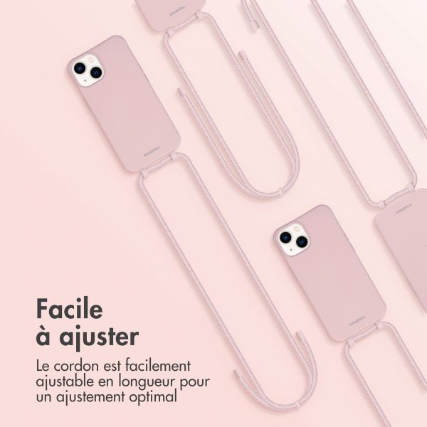 imoshion Coque de couleur avec cordon amovible Apple iPhone 14 - Rose