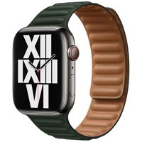 Apple Bracelet Leather Link Apple Watch | 38/40/41/42 mm - Taille M/L - Sequoia Green
