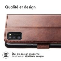 imoshion Étui de télephone portefeuille de luxe Samsung Galaxy A41 - Marron foncé