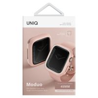 Uniq Coque Moduo avec lunette Apple Watch - 44 / 45 mm - Blush (Pink/White)