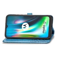 Etui de télephone portefeuille Mandala Motorola Moto E7 Plus / G9 Play - Turquoise