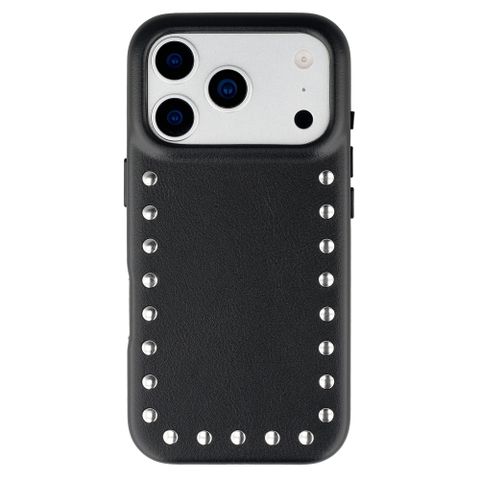 Selencia Coque arrière Studs avec MagSafe Apple iPhone 17 Pro Max - Velvet Black