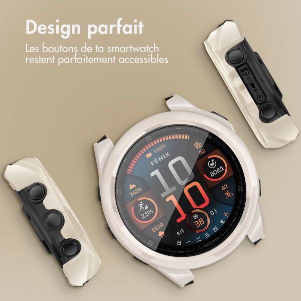 imoshion Coque rigide à couverture complète Garmin Fenix 8 - 51 mm - Beige