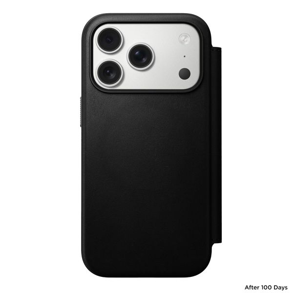 Nomad Étui de télephone portefeuille Modern Leather Folio Apple iPhone 17 Pro - Noir