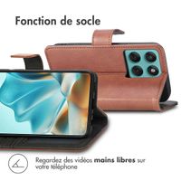 imoshion Étui de télephone portefeuille de luxe Motorola Edge 60 Fusion - Marron