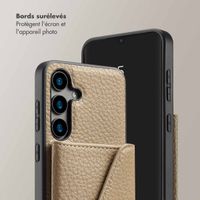 Selencia Coque de télephone Sera avec cordon et porte-cartes enveloppe Samsung Galaxy S24 - Taupe