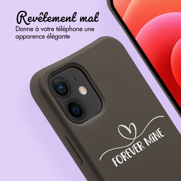 Coque Color MagSafe avec cordon amovible et photo et/ou texte personnalisés Apple iPhone 12 (Pro) - Petit cœur orné