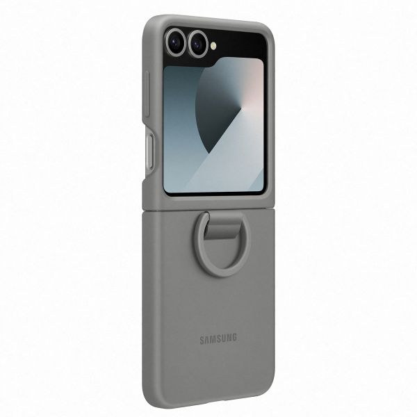 Samsung Original Coque en silicone Ring Samsung Galaxy Z Flip 6 / Flip 7 FE - Gray