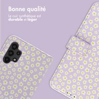 imoshion Étui de télephone portefeuille Design Samsung Galaxy A13 (4G) - White Daisy