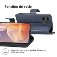 imoshion Étui de télephone portefeuille de luxe Motorola Moto G85 - Bleu foncé