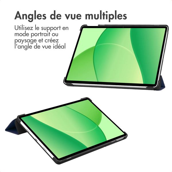 imoshion Coque tablette Trifold OnePlus Pad Lite - Bleu foncé
