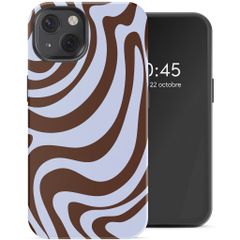 Selencia Coque arrière Vivid avec MagSafe Apple iPhone 13 - Dream Swirl Chocolate