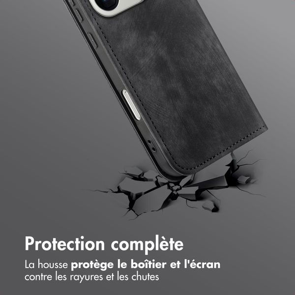 imoshion Étui de téléphone portefeuille Slim Oppo Find X9 Pro - Noir