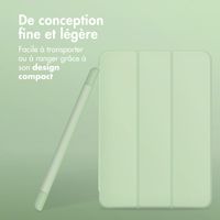 Accezz Coque tablette portefeuille Smart Silicone Apple iPad 6 (2018) 9.7 pouces / iPad 5 (2017) 9.7 pouces - Vert clair
