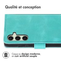 imoshion Etui de télephone portefeuille avec cordon Samsung Galaxy S25 / S24 - Turquoise