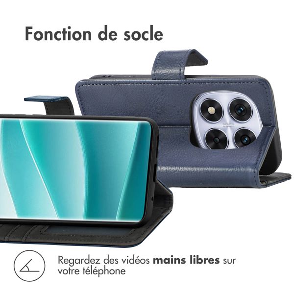 imoshion Étui de télephone portefeuille de luxe Xiaomi Redmi Note 14 Pro (5G) - Bleu foncé
