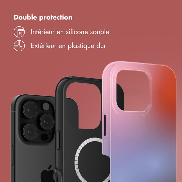 Selencia Coque arrière Vivid avec MagSafe Apple iPhone 16 Pro - Gradient Soft Blush