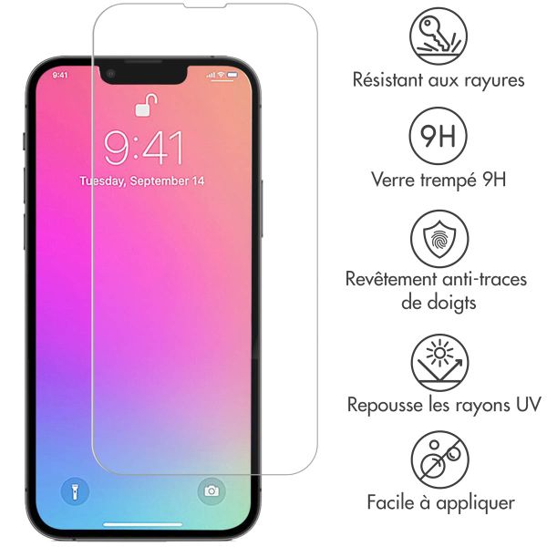 Selencia Protection d'écran en verre trempé Apple iPhone 17e / 16e / 14 / 13 / 13 Pro